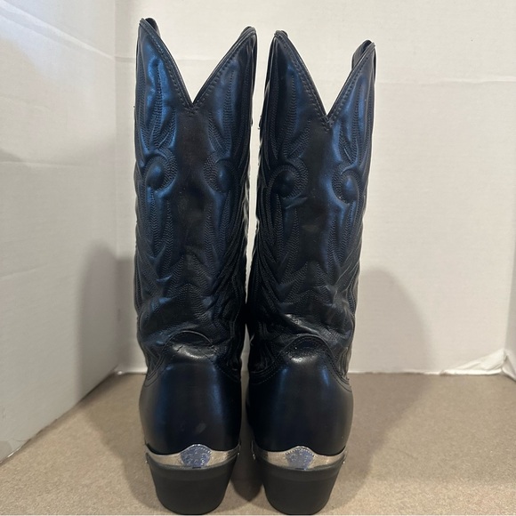 Laredo Men’s Black McComb Western Round Toe Cowboy 10 1/2 D Boots - Picture 5 of 6